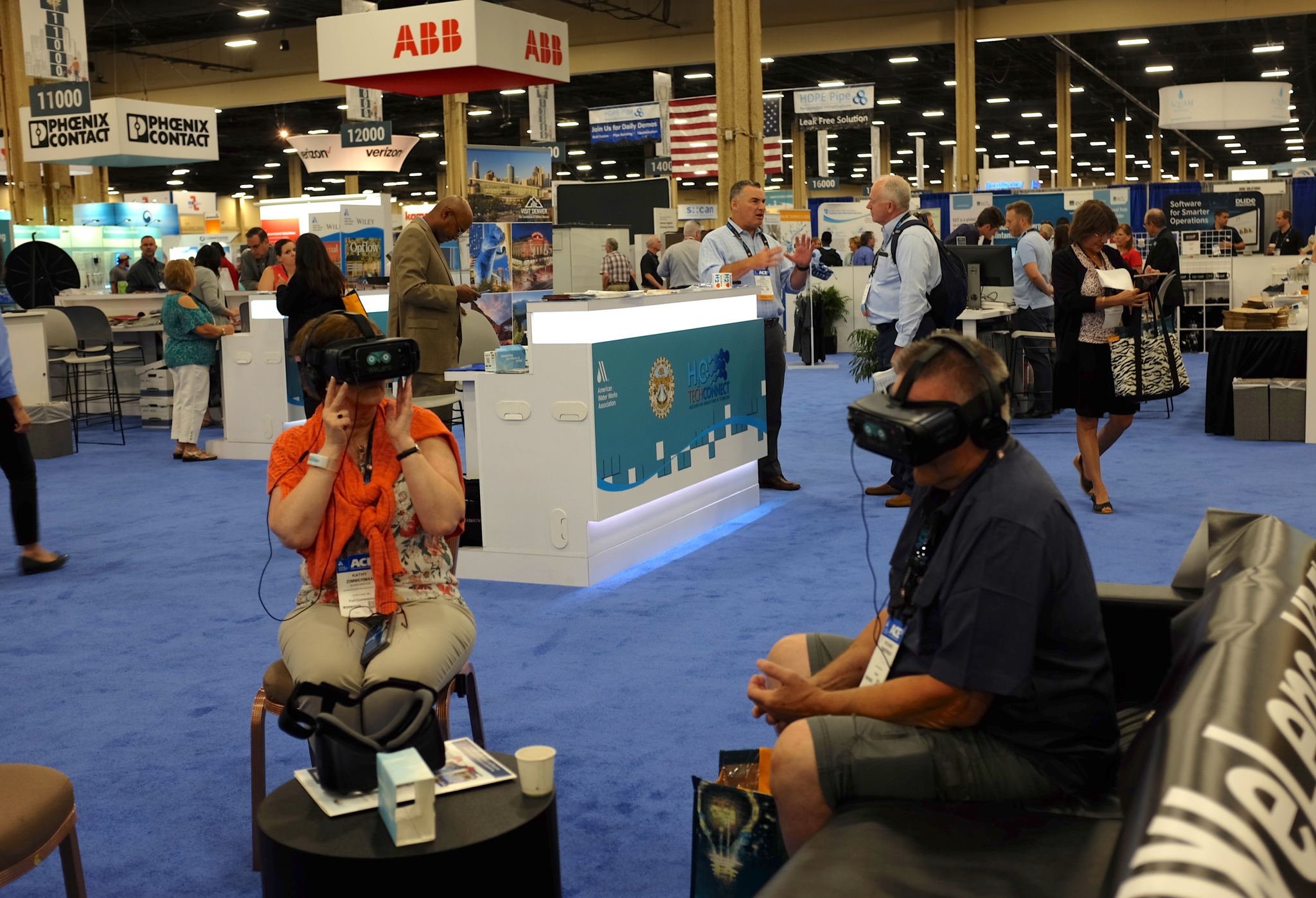 Virtual reality made an appearance in a few different booths at this year's show